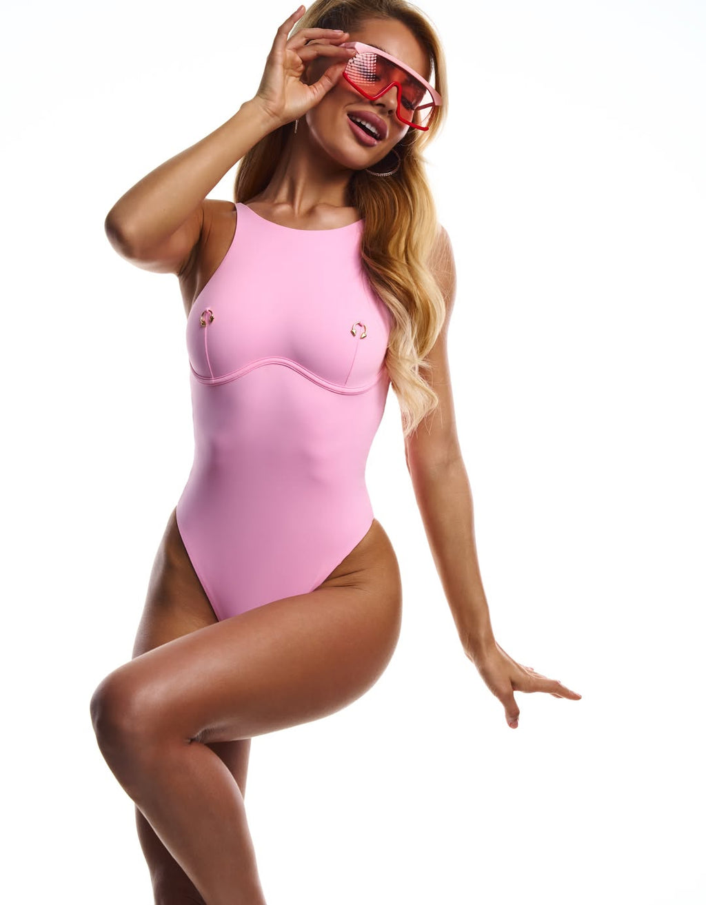 PIERCED BODYSUIT PINK