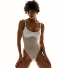 PIERCED BODYSUIT WHITE