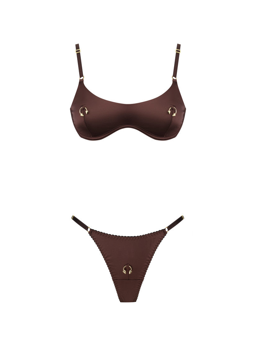 PIERCED SET CHOCO